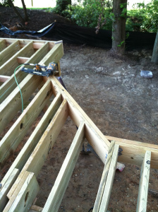 Deck being built